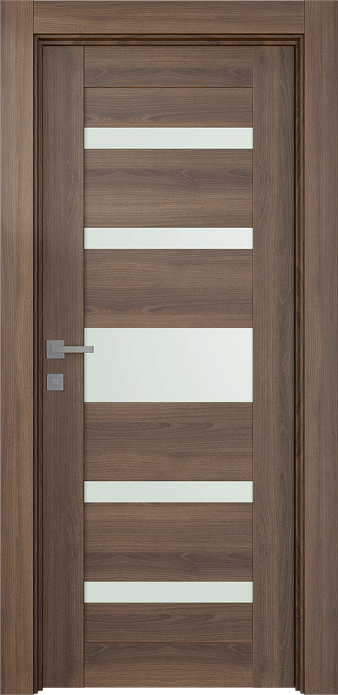 AVON 07-05 VETRO PECAN NUTWOOD SWING DOORS BELLDINNI MODERN INTERIOR DOOR - 1