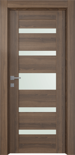 AVON 07-05 VETRO PECAN NUTWOOD SWING DOORS BELLDINNI MODERN INTERIOR DOOR - 1