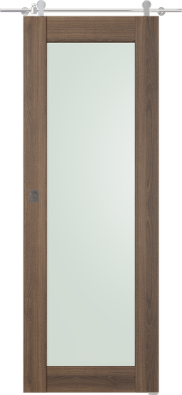 AVON 207 VETRO PECAN NUTWOOD BARN DOORS BELLDINNI MODERN INTERIOR DOOR - 1