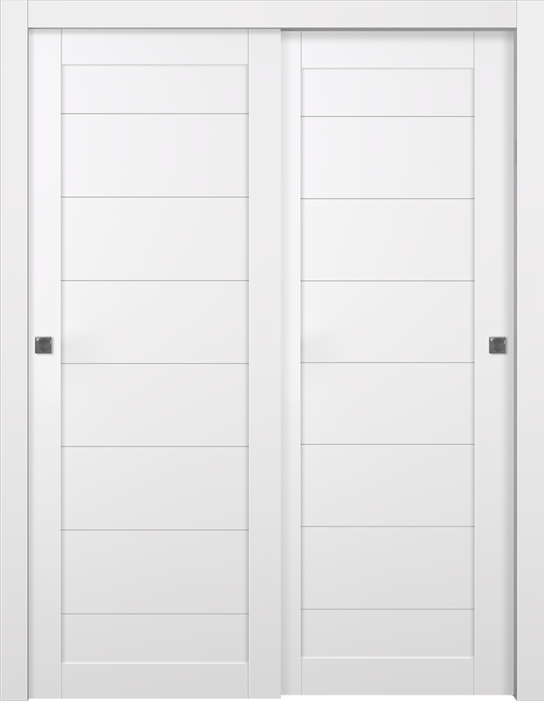 ERMI SNOW WHITE BYPASS BELLDINNI MODERN INTERIOR DOOR - 5