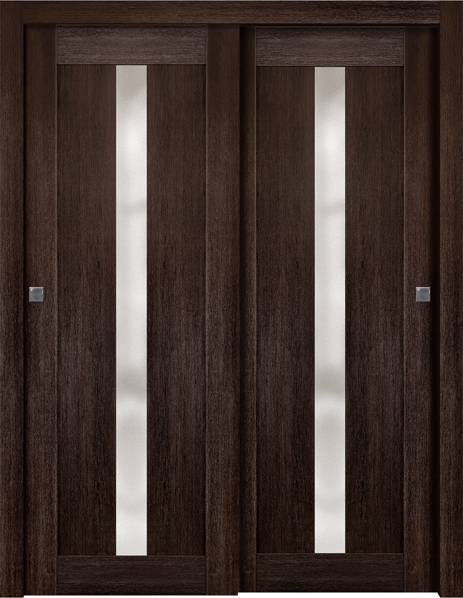 AVON 101 VETRO VERALINGA OAK BYPASS DOORS BELLDINNI MODERN INTERIOR DOOR - 1