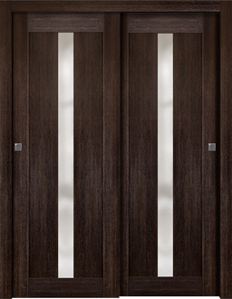 AVON 101 VETRO VERALINGA OAK BYPASS DOORS BELLDINNI MODERN INTERIOR DOOR - 1