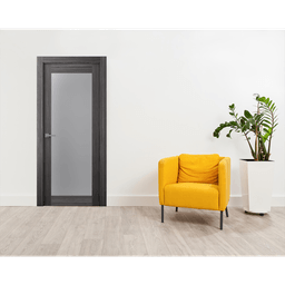 PALLADIO 207 VETRO GRAY OAK SWING BELLDINNI MODERN INTERIOR DOOR - 2