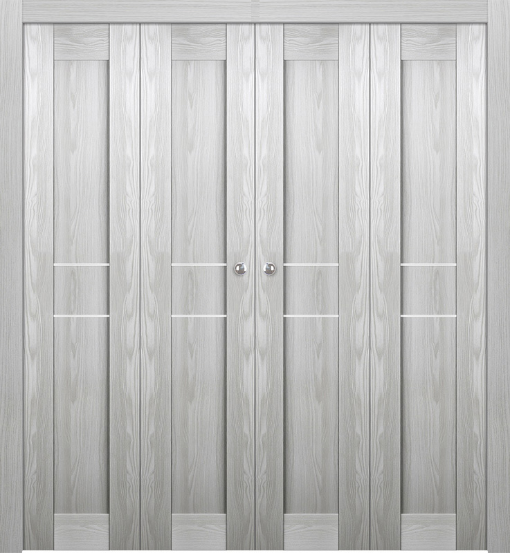 AVON 07 2HN RIBEIRA ASH DOUBLE BI-FOLD BELLDINNI MODERN INTERIOR DOOR - 1