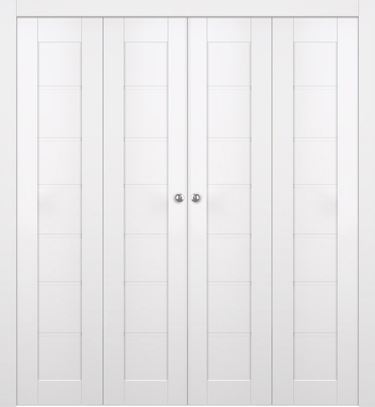 ALDA SNOW WHITE DOUBLE BI-FOLD BELLDINNI MODERN INTERIOR DOOR - 1