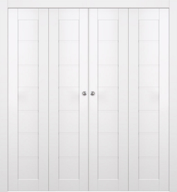ALDA SNOW WHITE DOUBLE BI-FOLD BELLDINNI MODERN INTERIOR DOOR - 1