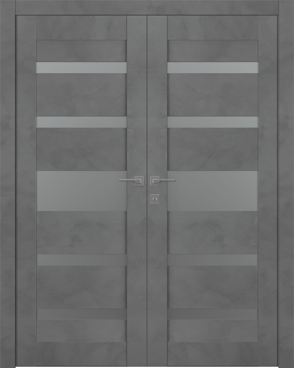 AVON 07-05 VETRO DARK URBAN DOUBLE BELLDINNI MODERN INTERIOR DOOR - 1