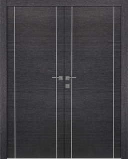 AVANTI 2U BLACK APRICOT DOUBLE BELLDINNI MODERN INTERIOR DOOR - 1