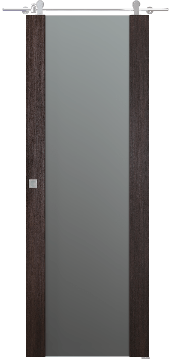 AVON 202 VETRO VERALINGA OAK DOUBLE BARN BELLDINNI MODERN INTERIOR DOOR - 1