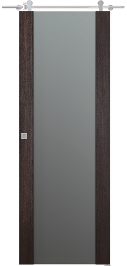 AVON 202 VETRO VERALINGA OAK DOUBLE BARN BELLDINNI MODERN INTERIOR DOOR - 1