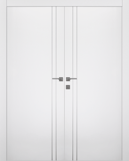 OPTIMA 2V SNOW WHITE DOUBLE BELLDINNI MODERN INTERIOR DOOR - 1