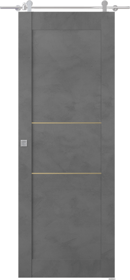 AVON 07 2H GOLD DARK URBAN DOUBLE BARN BELLDINNI MODERN INTERIOR DOOR - 1