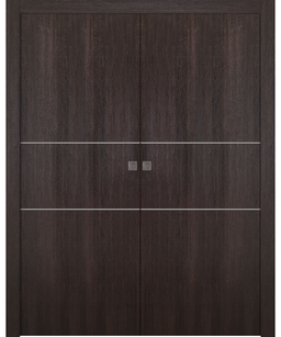 OPTIMA 2H VERALINGA OAK DOUBLE POCKET BELLDINNI MODERN INTERIOR DOOR - 1