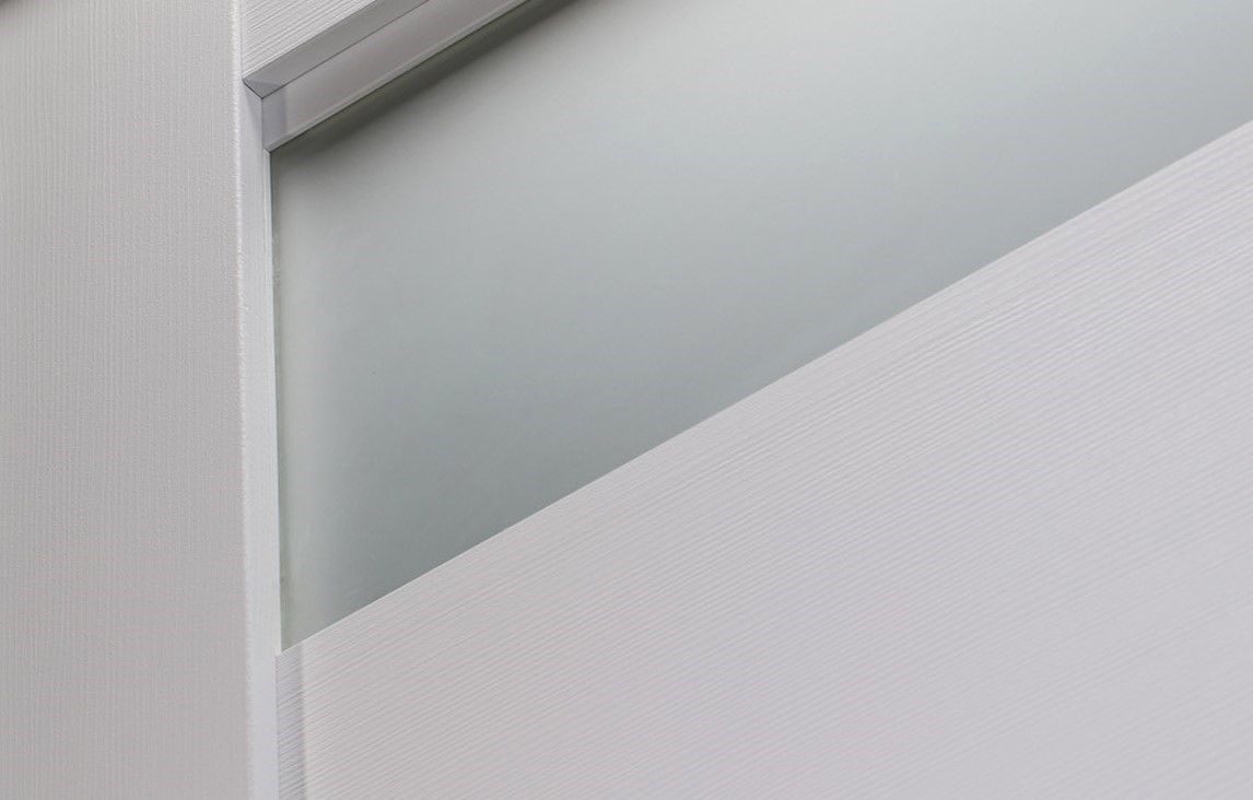LETI VETRO BIANCO NOBLE BARN BELLDINNI MODERN INTERIOR DOOR - 3