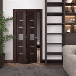 AVON 07-06 VETRO VERALINGA OAK BI-FOLD BELLDINNI MODERN INTERIOR DOOR - 2