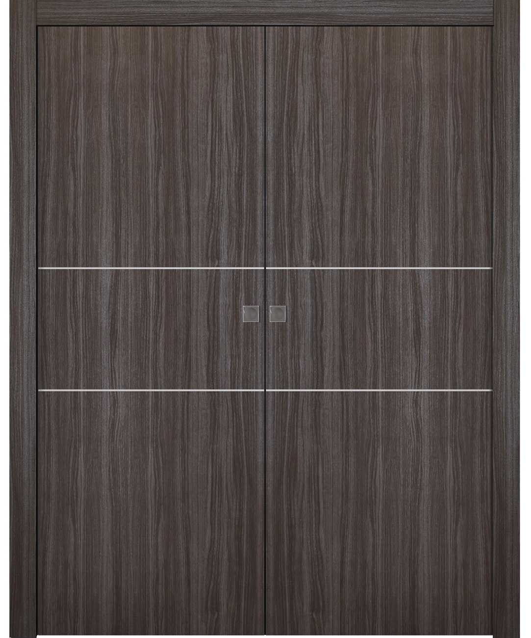 PALLADIO 2H GRAY OAK DOUBLE POCKET BELLDINNI MODERN INTERIOR DOOR - 9