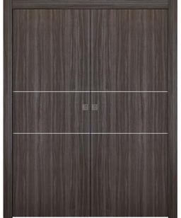 PALLADIO 2H GRAY OAK DOUBLE POCKET BELLDINNI MODERN INTERIOR DOOR - 9