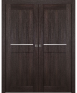 AVON 07 2HN VERALINGA OAK DOUBLE POCKET BELLDINNI MODERN INTERIOR DOOR - 1