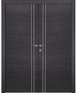 AVANTI 2V BLACK APRICOT CLOSET BELLDINNI MODERN INTERIOR DOOR - 1