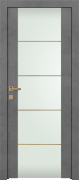 AVON 202 4H GOLD STRIPS VETRO DARK URBAN SWING DOORS BELLDINNI MODERN INTERIOR DOOR - 1
