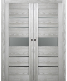 AVON 07-06 VETRO RIBEIRA ASH DOUBLE POCKET BELLDINNI MODERN INTERIOR DOOR - 1