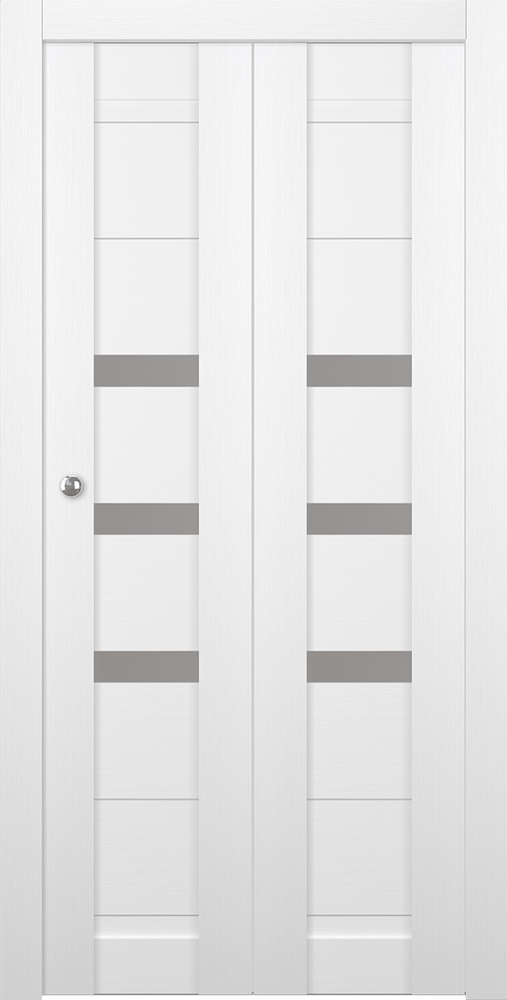 DORA VETRO BIANCO NOBLE BI-FOLD BELLDINNI MODERN INTERIOR DOOR - 1