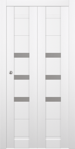 DORA VETRO BIANCO NOBLE BI-FOLD BELLDINNI MODERN INTERIOR DOOR - 1