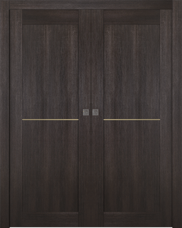 AVON 07 1H GOLD VERALINGA OAK DOUBLE POCKET BELLDINNI MODERN INTERIOR DOOR - 1