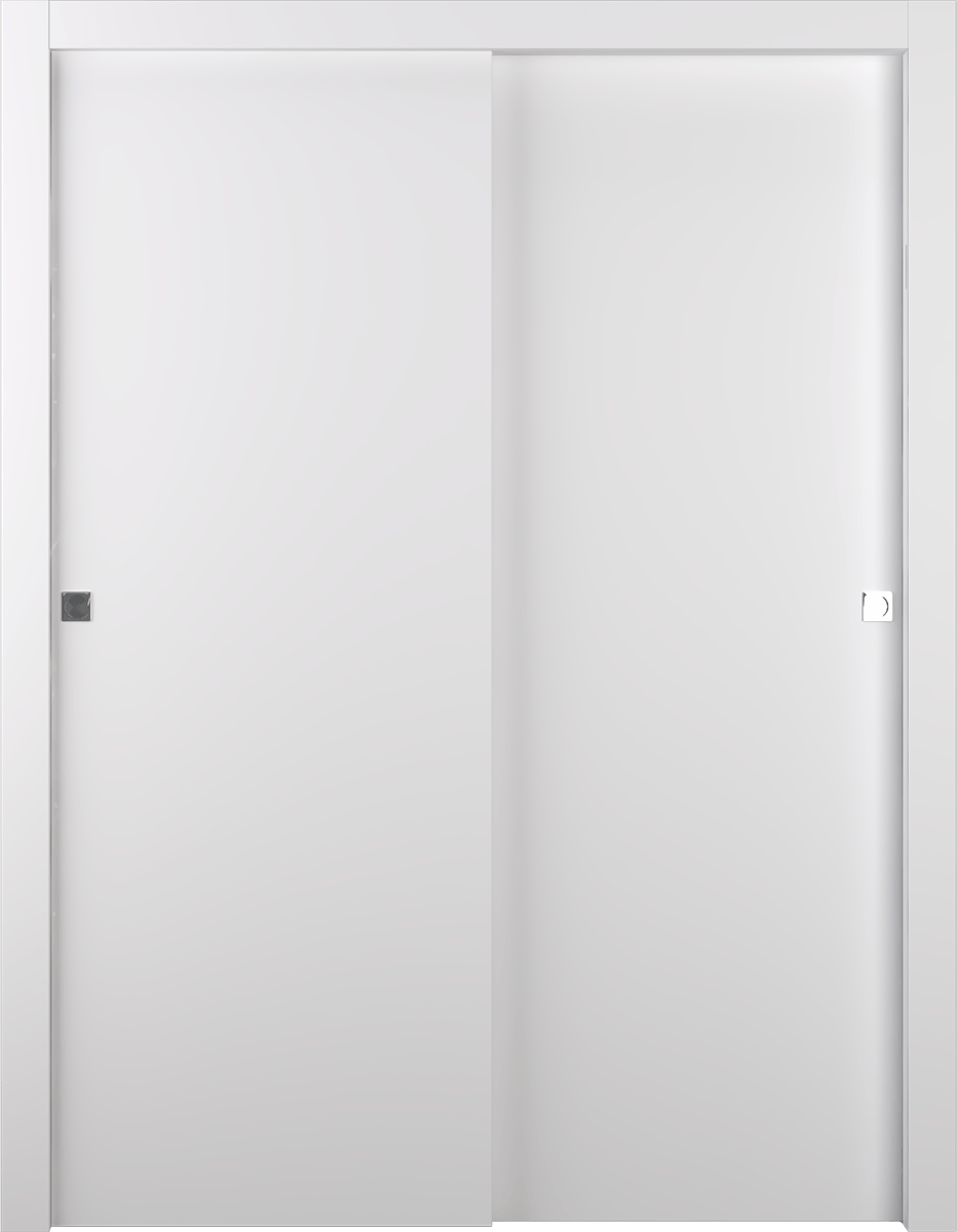 OPTIMA 2V SNOW WHITE BYPASS DOORS BELLDINNI MODERN INTERIOR DOOR - 1