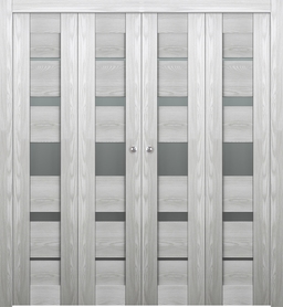 AVON 07-03 VETRO RIBEIRA ASH DOUBLE BI-FOLD BELLDINNI MODERN INTERIOR DOOR - 1