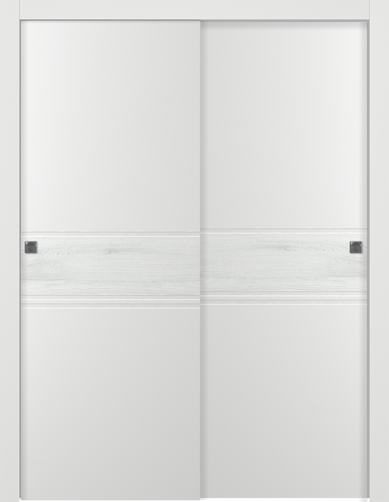 TWINWOOD 2 POLAR WHITE BYPASS BELLDINNI MODERN INTERIOR DOOR - 1