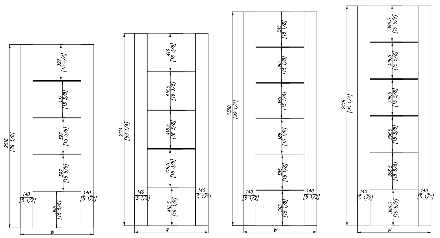 OPTIMA 4H PECAN NUTWOOD BYPASS DOORS BELLDINNI MODERN INTERIOR DOOR - 5