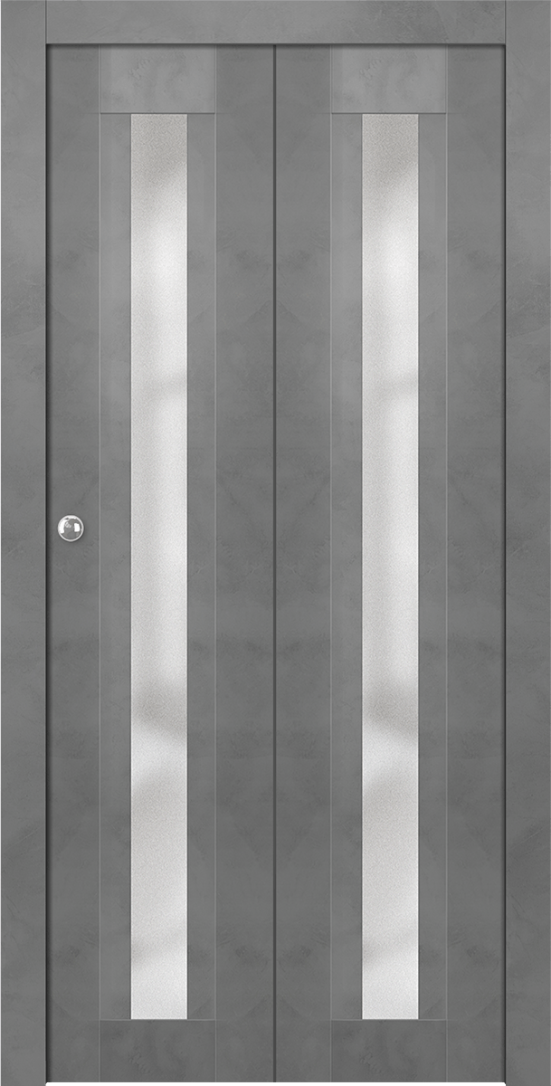 AVON 101 VETRO DARK URBAN DOUBLE BI-FOLD DOORS BELLDINNI MODERN INTERIOR DOOR - 1