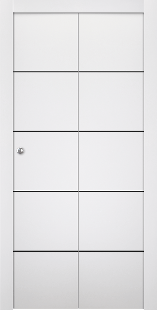 SMART PRO 4H BLACK POLAR WHITE BI-FOLD DOORS BELLDINNI MODERN INTERIOR DOOR - 1