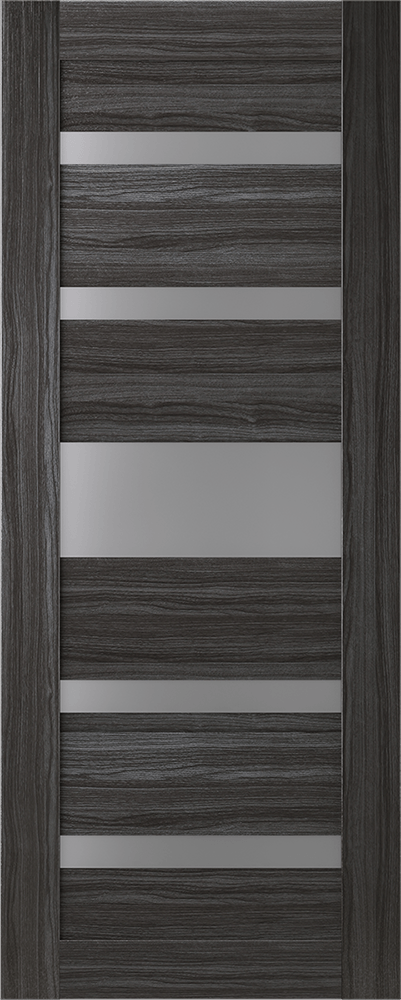 GINA VETRO GRAY OAK SLAB DOORS BELLDINNI MODERN INTERIOR DOOR - 1