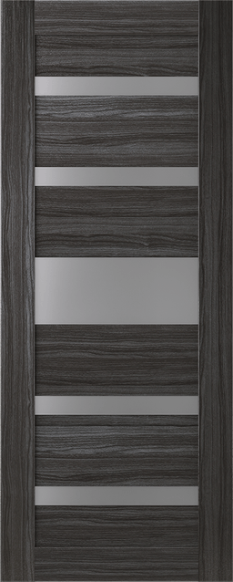 GINA VETRO GRAY OAK SLAB DOORS BELLDINNI MODERN INTERIOR DOOR - 1
