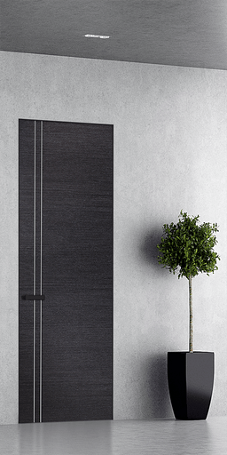AVANTI 2V BLACK APRICOT DOUBLE INVISIBLE METAL FRAME BELLDINNI MODERN INTERIOR DOOR - 1