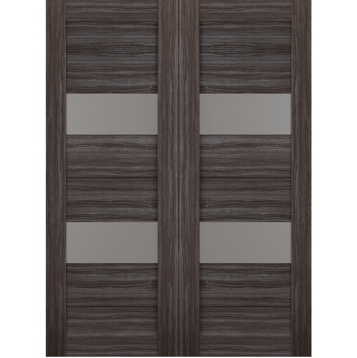 BERTA VETRO GRAY OAK DOUBLE BELLDINNI MODERN INTERIOR DOOR - 2