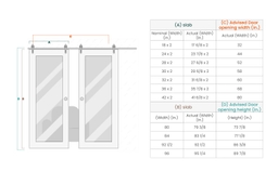 ESTA VETRO BIANCO NOBLE DOUBLE BARN BELLDINNI MODERN INTERIOR DOOR - 12