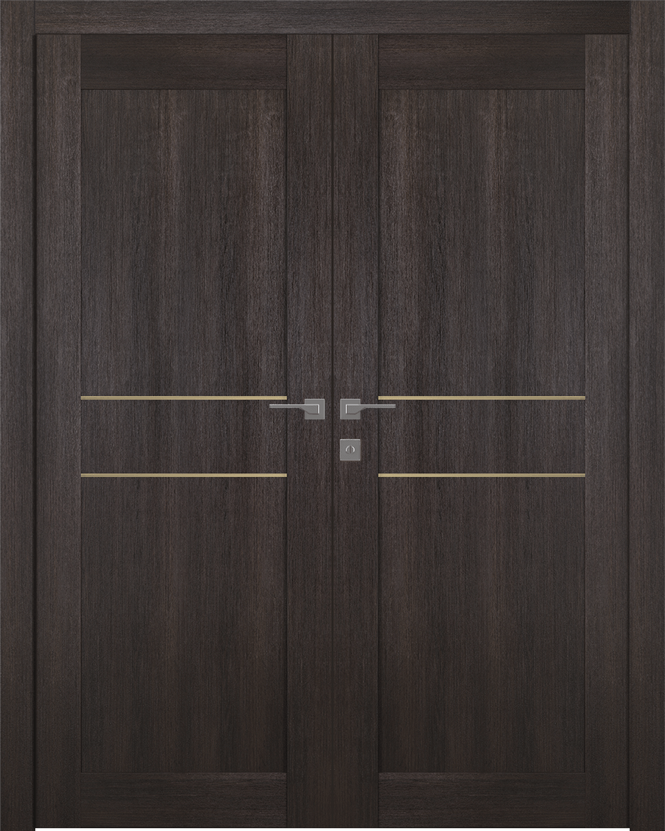 AVON 07 2HN GOLD VERALINGA OAK DOUBLE BELLDINNI MODERN INTERIOR DOOR - 1