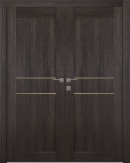 AVON 07 2HN GOLD VERALINGA OAK DOUBLE BELLDINNI MODERN INTERIOR DOOR - 1