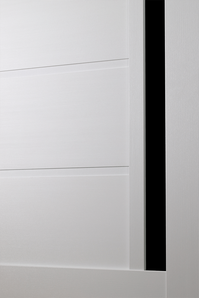 ESTA BLACK VETRO BIANCO NOBLE DOUBLE BI-FOLD BELLDINNI MODERN INTERIOR DOOR - 4