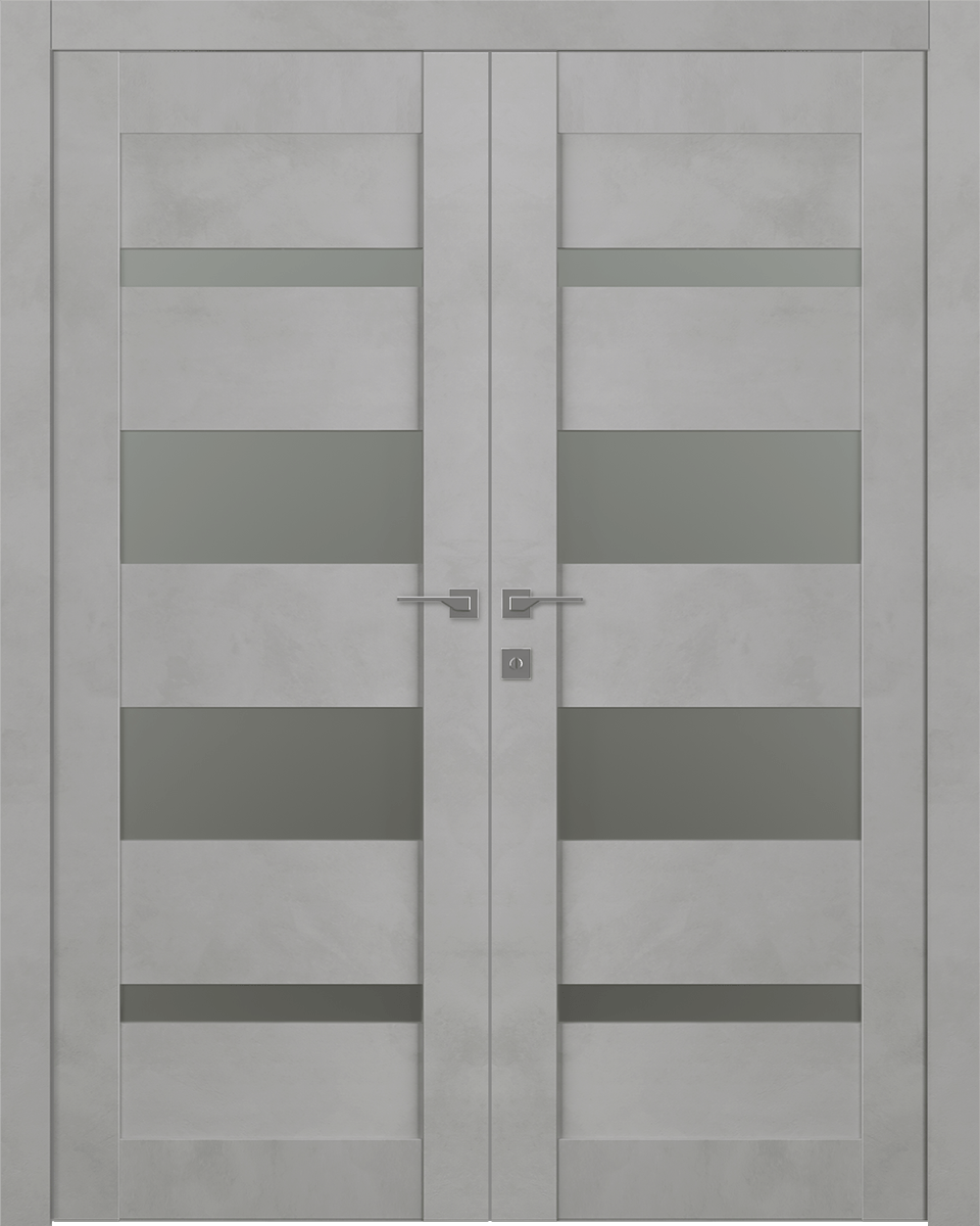 AVON 07-01 VETRO LIGHT URBAN DOUBLE BELLDINNI MODERN INTERIOR DOOR - 1