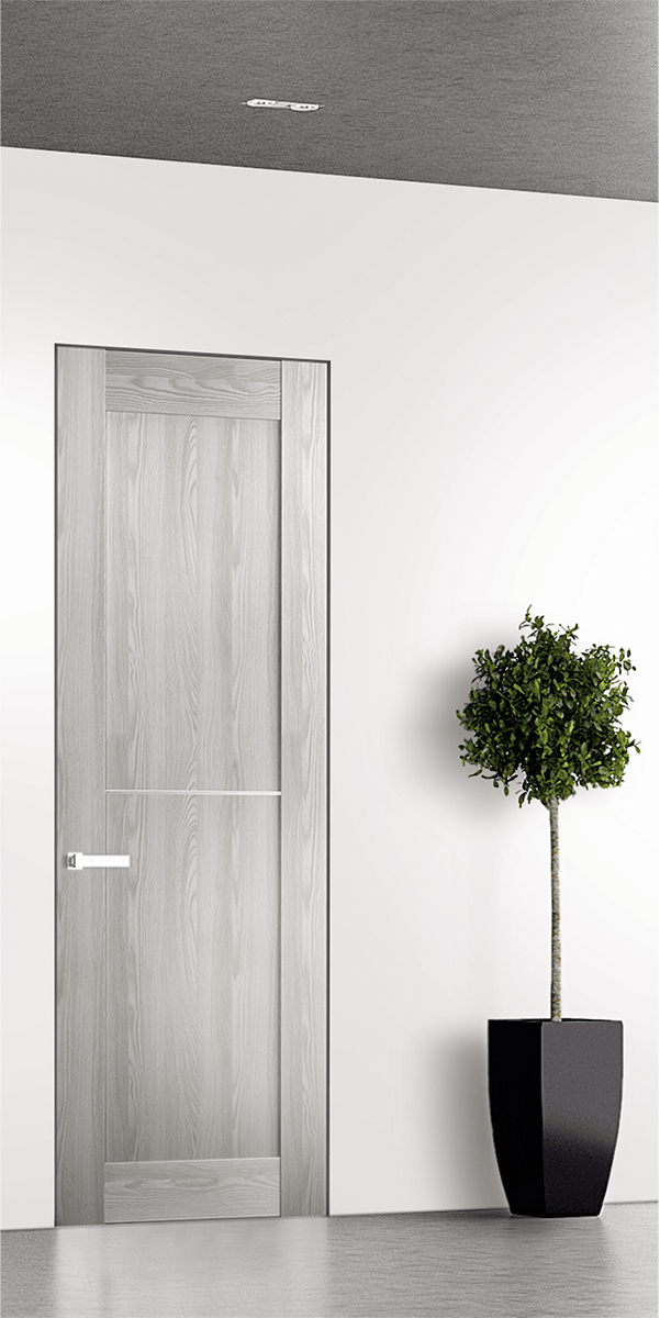 AVON 07 1H RIBEIRA ASH DOUBLE INVISIBLE METAL FRAME BELLDINNI MODERN INTERIOR DOOR - 1
