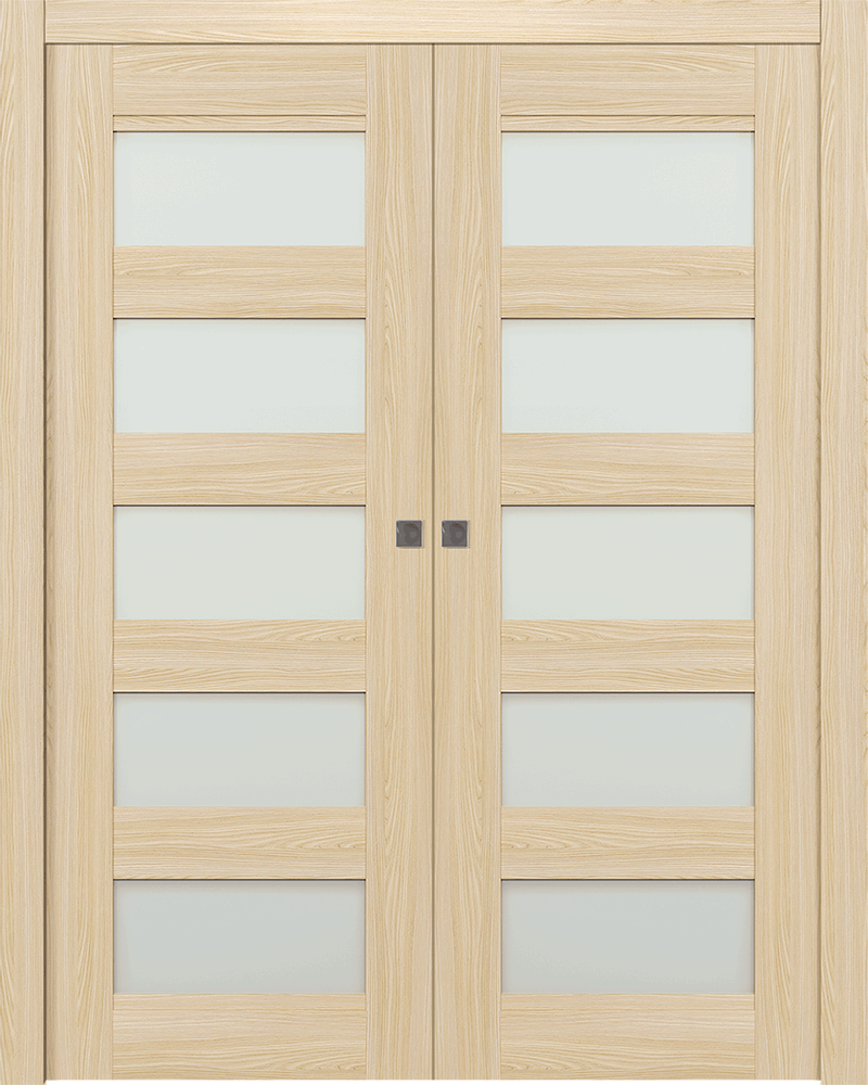 AVON 07-07 VETRO LOIRE ASH DOUBLE POCKET DOORS BELLDINNI MODERN INTERIOR DOOR - 1
