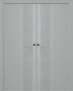 TWINWOOD 1 LIGHT GREY DOUBLE POCKET BELLDINNI MODERN INTERIOR DOOR - 1