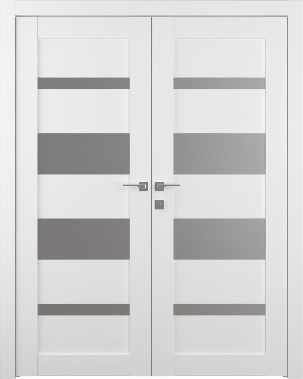 MIRELLA VETRO BIANCO NOBLE DOUBLE BELLDINNI MODERN INTERIOR DOOR - 1