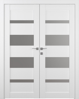 MIRELLA VETRO BIANCO NOBLE DOUBLE BELLDINNI MODERN INTERIOR DOOR - 1