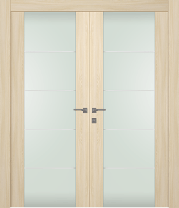 AVON 202 4H VETRO LOIRE ASH DOUBLE DOORS BELLDINNI MODERN INTERIOR DOOR - 1