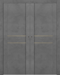 AVON 01 2HN GOLD DARK URBAN DOUBLE POCKET DOORS BELLDINNI MODERN INTERIOR DOOR - 1